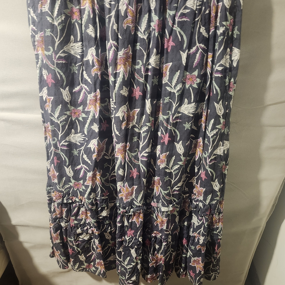 Universal Thread Navy Floral Maxi Dress with Pink and Cream Flowers - Picture 5 of 6